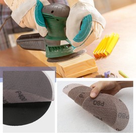 eMagTech 20pcs 5 Inch Mesh Hook and Loop Sanding Discs 80/150/240/400 Assort Grit Dust Free Abrasive Net Sander Disc Anti-Blocking Long-Lasting Mesh Sanding Pads Sandpaper for Wood Furniture Floor