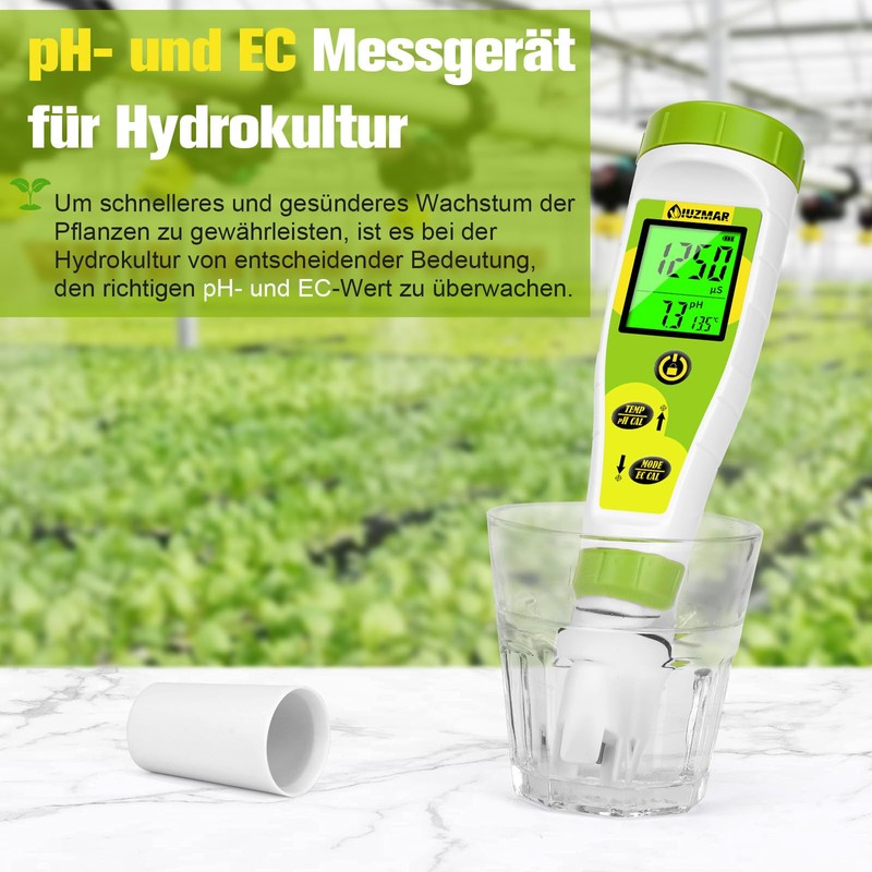 UIUZMAR pH and EC Meter Grow, PPM and pH Meter