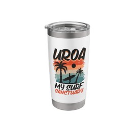 Surfing at Uroa Stainless Steel Insulated Tumbler