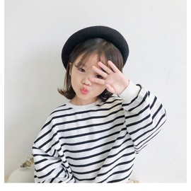 Classic French Painter Beret for Girls Kids - Wool French Style Beanie Hat Solid Color Winter-Warm Cap (for 3 to 6 Years)