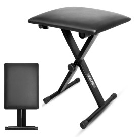 Adjustable Padded Keyboard X-Style Bench Metal Construction Comfortable Seating For Long Practice Sessions Musical InstrumentMaterial Type:: Adjustable Padded Keyboard X-Style Bench