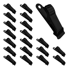 Runseaway 20Pcs 1.58"x0.5" Metal Mini Clamps, Mini Spring Clamp Crocodile Alligator Clips for Wire, Photo, Curtain, Crafts, Smooth Jaw, Black