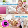 QingHong Kids Wake Up Light Alarm Clock with Bluetooth Speaker,