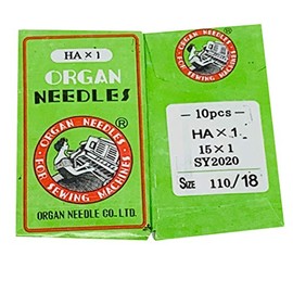 Bussarakham Organ Sewing Machine Needles Home-use Size 110/18 - 10 pcs per Pack