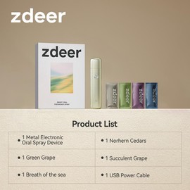 ZDEER Smart Electric Oral Spray - Mouth Spray Fresh Breath, Cool Mint Breath Spray, Mouth Freshener Spray, Rechargeable, Alcohol Free, With 4 Pods (Classic+4 Bombs)   bad odor  Care  【BD】#springtok:_Classic