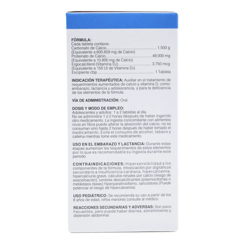 Calcio Vitamina Tabletas Caltrón 600 Salud Natural Sabor