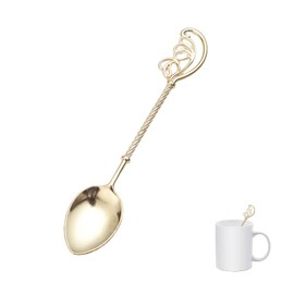 JIALWSJWAN Coffee Spoon Vintage Espresso Spoon Creative Carving Teaspoon for Coffee Tea Espresso Hot Drinks Dessert
