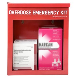 Windy City Cabinet | Non-Locking OD Cabinet | High Visibility Cabinet for Emergency Supplies (OD Kit Not Included)