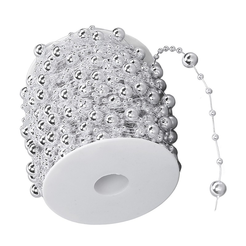 1 Roll Pearl Beads Chain Artificial Pearl Strand Trim String