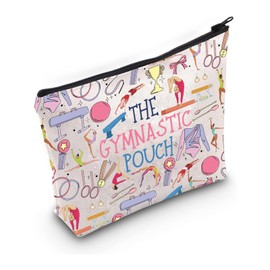 PXTIDY Gymnastics Pouch Zipper Bag Gymnastics Stuff Gymnastic Makeup Bag Gymnast Gymnastics Team Gift Travel Cosmetic Bag