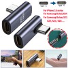 Universal 90 Degree USB-C Male to USB-C Female Adapter Data