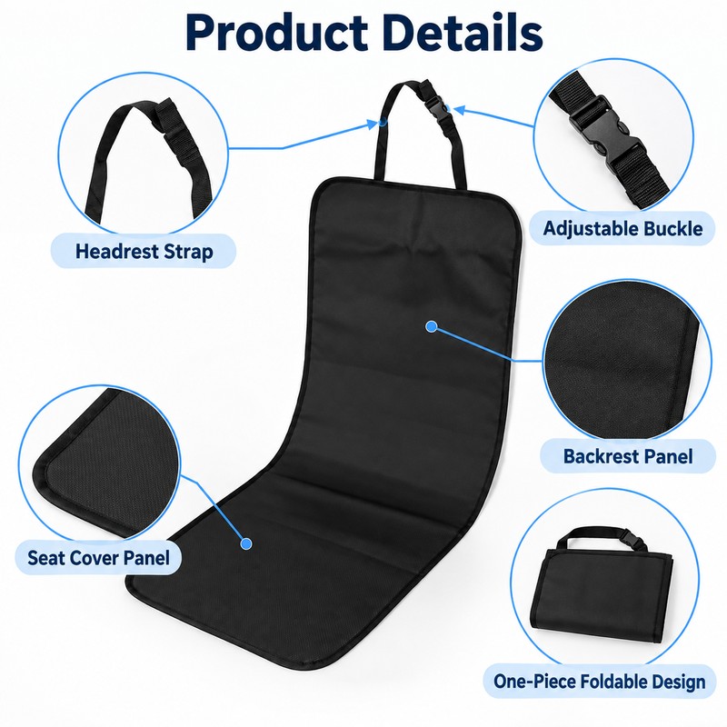 Foldable Pet Car Seat for Dog & Cat Travel –