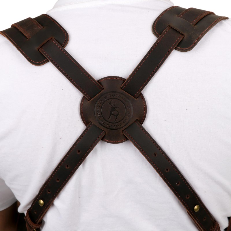 Tourbon Leather Shoulder Holster Phone Holder Concealed Armpit Wallet Pocket