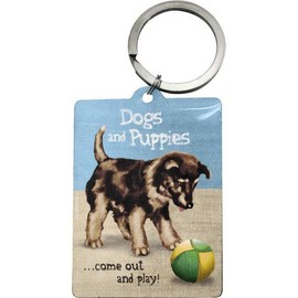 [Nostalgic Art] Animal Club Dogs and Puppies / Key Chain Key Ring Keychain, S