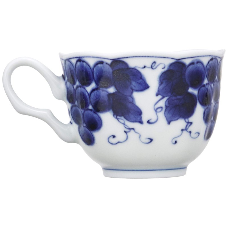 Mino Ware 588-47 Coffee Bowl Dish, Dyed Grapes