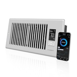 AC Infinity AIRTAP T4 White, Register Booster Fan for 4” x 10” Vents, Thermostat Control Improves Heating & Cooling, Quiet 10-Speed Remote Control & Bluetooth App. ONLY FITS 4” x 10” Duct Openings