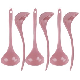 Reston Lloyd Melamine Soup Ladle Kitchen Utensil, Premium Quality Utensil with Heat Resistant Ergonomic Handle, Durable BPA-Free Plastic, 10.5 inch long, 6pc Set, Pink