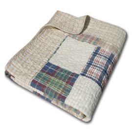 Greenland Home Oxford 100% Cotton Throw Blanket, Tan 50 x 60 in