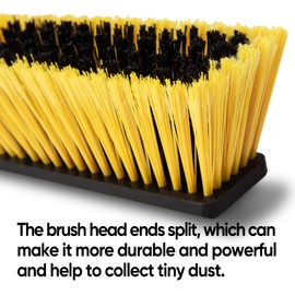 Yocada 18 Inch Push Broom Heavy-Duty Outdoor Commercial Broom Brush Stiff Bristles for Cleaning Patio Garage Deck Concrete Wood Stone Tile Floor 65.3 inch Long