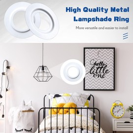 2 X Lamp Shade Adapter Reducer Plate / Washer / Ring Made From Metal ES to BC