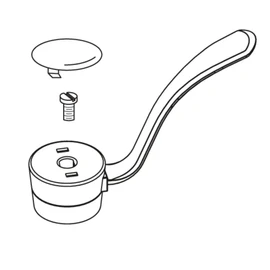 Moen 93380 Commercial Handle Assembly Kit, Chrome