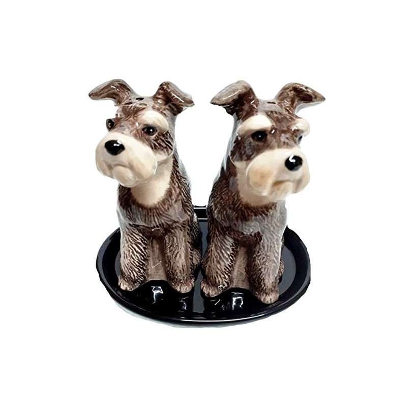 b2see Salt and Pepper Shaker Animal Schnauzer Dog Gift Set