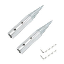 BLSGBUIDING 1/2" Spindle Tapered Threaded Adapter Left & Right Pair Suitable for 3/16"-10/16" Arbor Hole Cloth Polishing Wheel 2 PCS