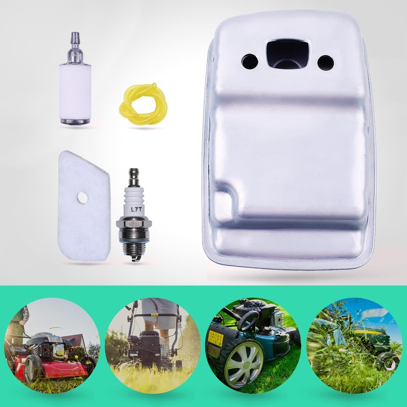 Adefol String Trimmer Exhaust Muffler Kit For Husqvarna 124L 125L