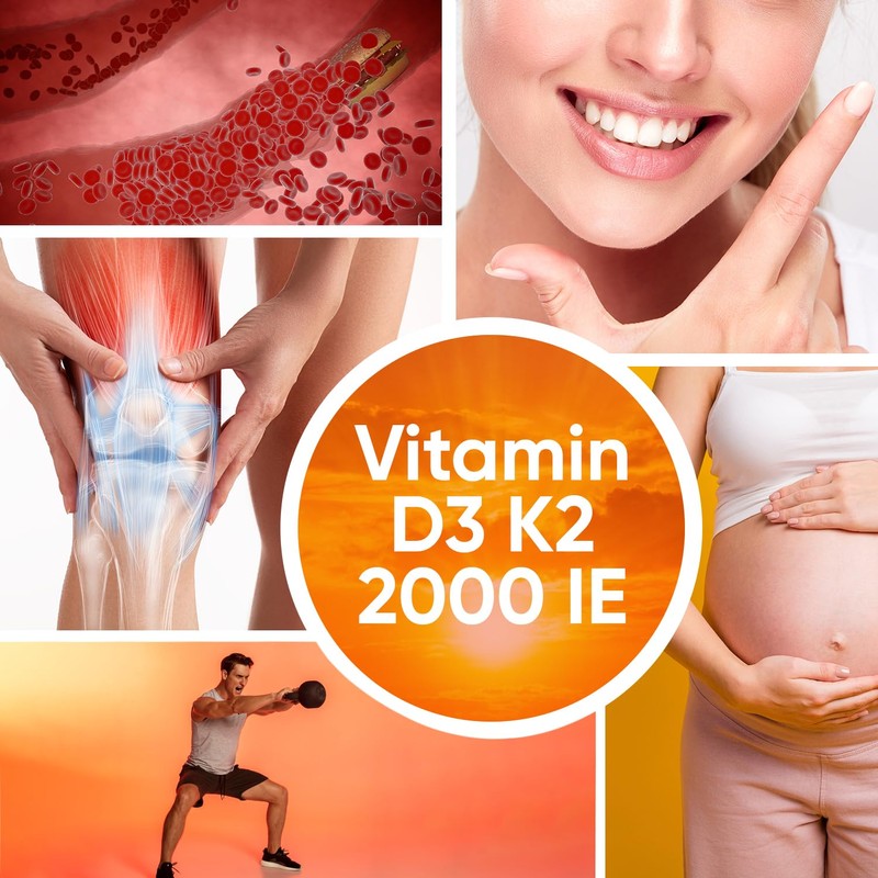Vitamin D3 K2 2000 IU - 400 tablets with 75mcg