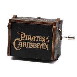 Cuzit Pirates of the Caribbean Wooden Hand Crank Music Box