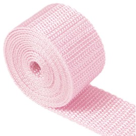 HipGirl 1 1/4 Inch Lt Pink Polypro Webbing, 5 Yards, for DIY Key Chain Fob, Yoga Strap, Tote, Bag Handle, Backpack Strap, Belt, Leash, Outdoor Chair and Furniture