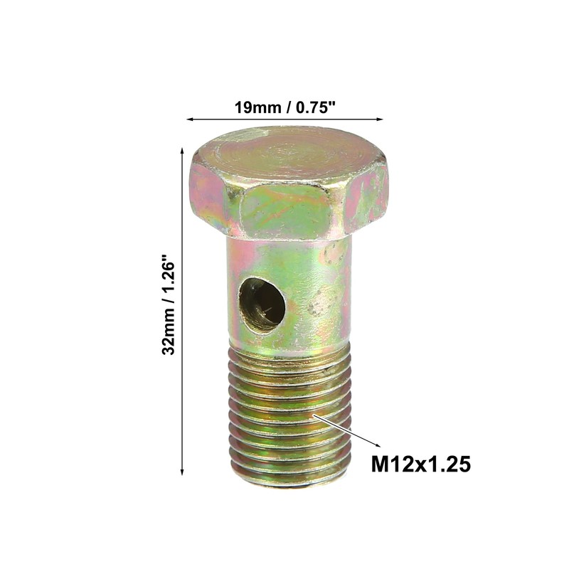 X AUTOHAUX 1Pcs M12x1.25 Banjo Bolt Brake Line Fitting Adapter