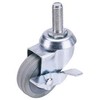 Draper 65476 75mm Dia. Swivel Bolt Fixing Rubber Castor with Brake S.W.L 70Kg