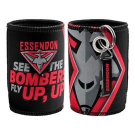 Essendon Bombers AFL Footy Stubby Holder Can Cooler with Bottle Opener