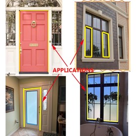 Door Coner Seal, Peel and Stick Weather Stripping Gap Filler for Side of Door Window Jambs, Light Noise Draft Stopper with Self Adhesive, 1.8in(W) × 44in(L), 4 Pack,White