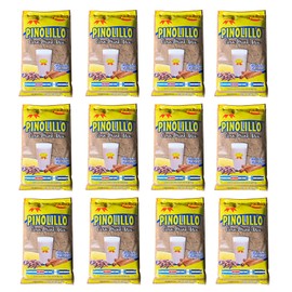 Pinolillo Nicaraguense - Traditional Corn Drink Mix from Nicaragua - Corn Cocoa Cinnamon Beverage - Cosecha de Oro - 12 oz 340g (12 Pack)