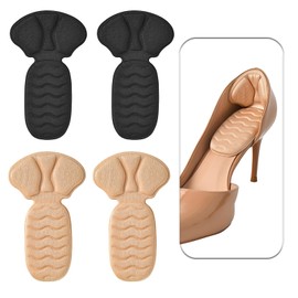 4 PCS Heel Cushion Pads, Shoe Heel Inserts for Shoes Too Big or Loose Shoes, Anti-Slip Heel Grips, Improve Shoe Comfort, Insoles for Heels to Prevent Heel Slipping Out, Rubbing