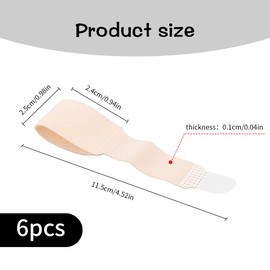 Tabanzhe 6 Piece Comprehensive Hammer Toe Correction Kit - Toe Separators, Splints, and Bandages for Gentle Correction of Crooked, Overlapping, and Broken Toes