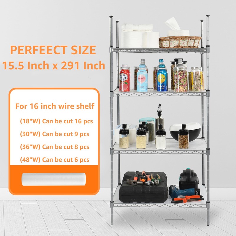 PABUSIOR Pantry Shelf Liner for 16 inch Wire Shelving -