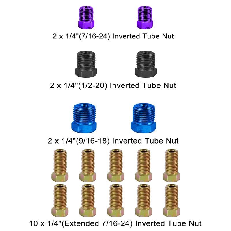 MuHize Copper Nickel Brake Line Repair Kit - Upgraded 1/4
