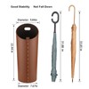 ELPMD Brown Leather Umbrella Holder Indoor Umbrella Stand Rack for