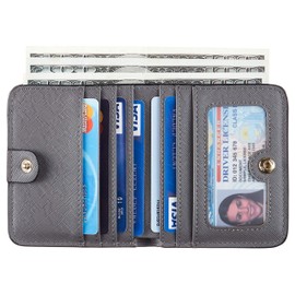 Toughergun Wallet Women Rfid Blocking Small Compact Bifold Luxury Leather Pocket Wallet Ladies Mini Purse with ID Window