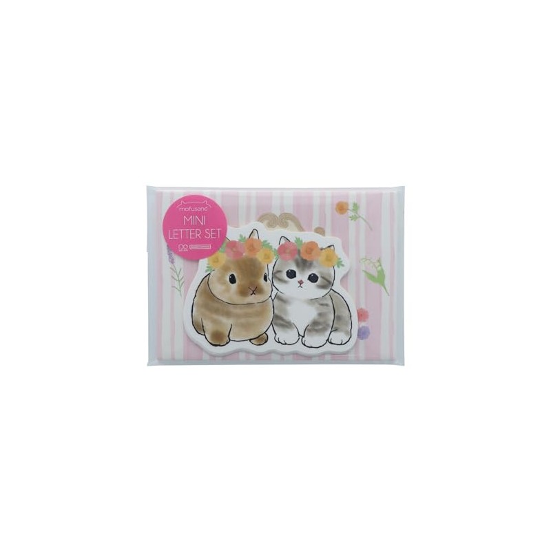 Sunstar Stationery mofusand Letter Set, Mini, Pink, S8907439