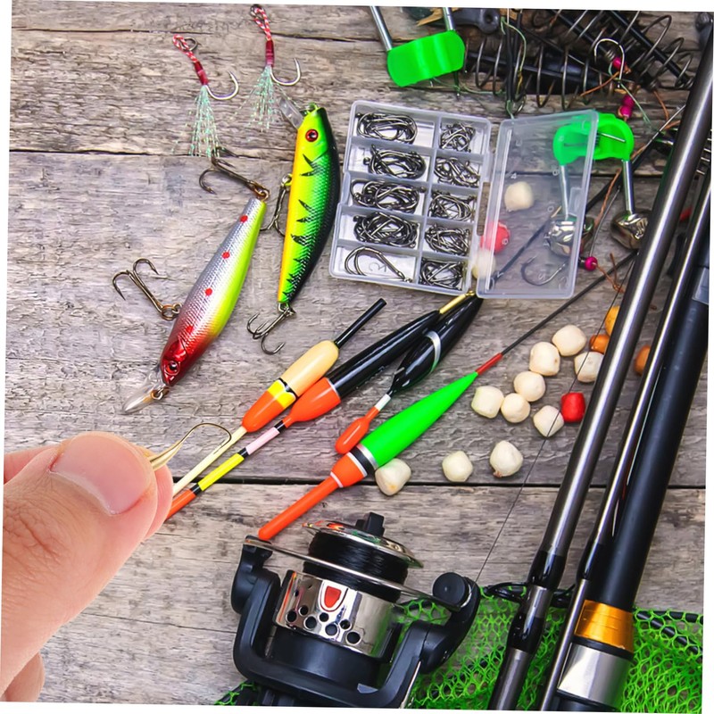BESPORTBLE 3pcs Fish Hook Long Shank Offset Hooks for Catfishing