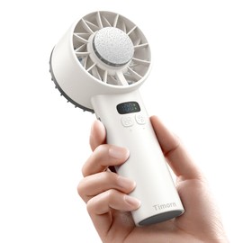 Timorn Portable Handheld Fan Rechargeable: Quiet Strong Wind 100 Speed Hand Held Mini Fan Blow Cold Air, Powerful Personal Cooling Battery Operated for Travel, Makeup, Concert