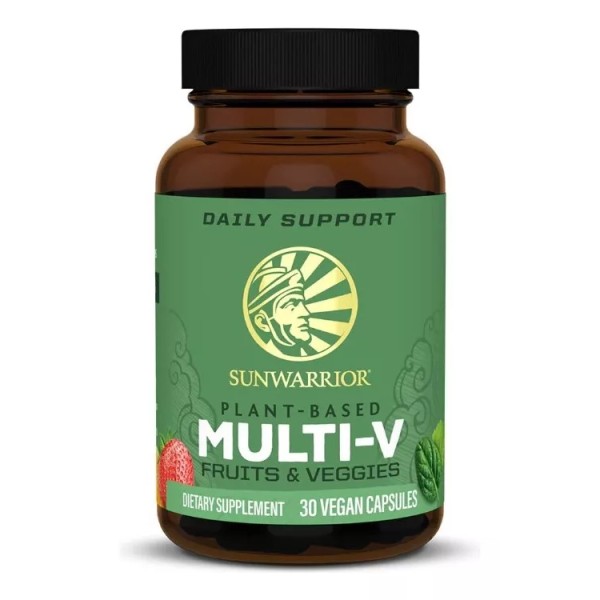 Sunwarrior Multi-v Frutas Y Vegetales 30caps 100% Vegano Sabor Sin Sabor