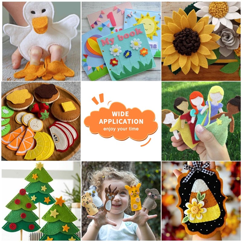 HTVRONT Felt Sheets for Crafts - 9 Pcs 8x12 Red