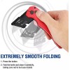 WORKPRO Folding Utility Knife Red with 10 Extra SK5 Blades
