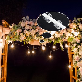 Mudder 200 Pcs 1/2 Inch LED Rope Light Clips with 400 Pcs Screws for Outdoor Outside PVC Rope Light Mounting Clips Hangers Cable Wire Management for Christmas Weddings Party