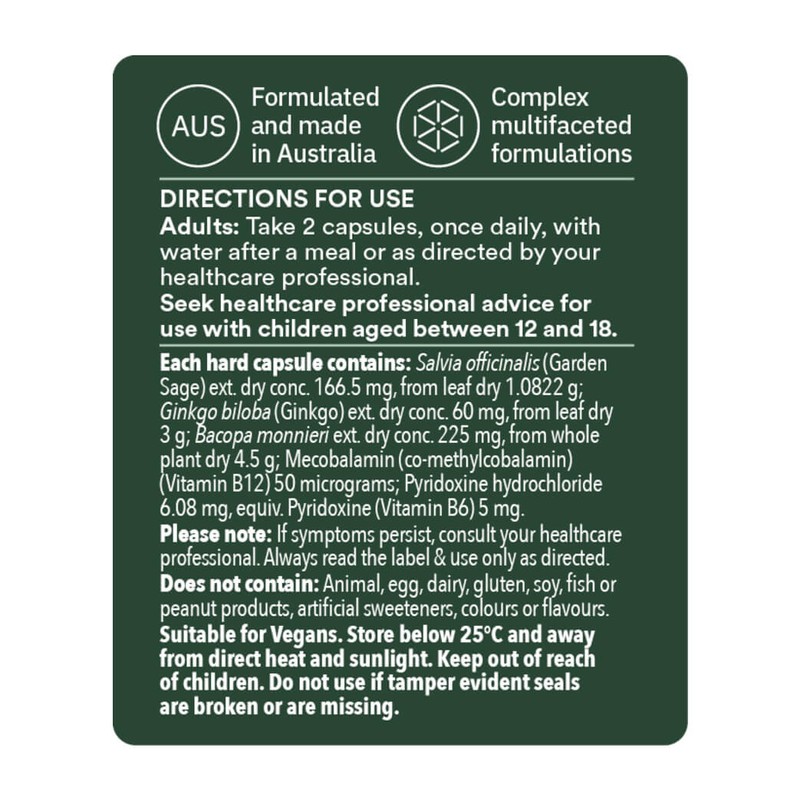 Ultra Nature Memory & Cognition Boost 60 Capsules